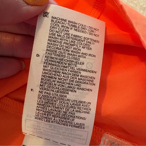 Adidas Running Vibrant Orange Track Jacket Windbreaker Rain Jacket ladies small - Picture 10 of 11